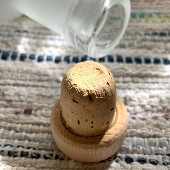 Frosted Glass Bottle With Wood Cork / White Frosted Glass Bottle / Glass Bottle - Picture 11 of 12